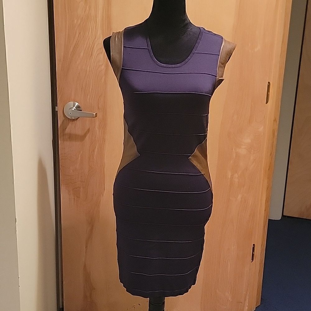 Alberto Makali navy bandage dress sz M